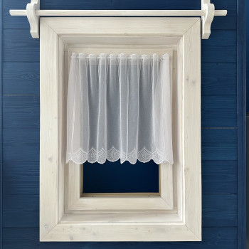 Záclony v metráži vyšívané - exclusiv 162889 biela 45,65cm