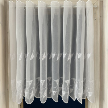 Záclony v metráži vyšívané - exclusiv 163450 biela 45,65cm