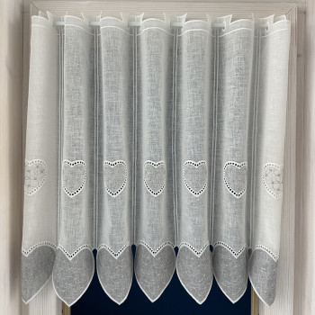 Záclony v metráži vyšívané - exclusiv 245620 biela 45,65cm