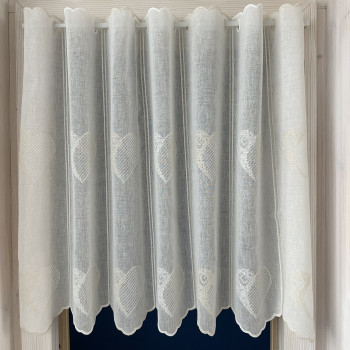 Záclony v metráži vyšívané - exclusiv 246689 krémová 65cm