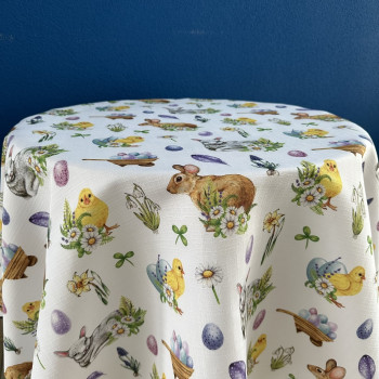 Obrusy teflonové veľkonočné 25/2 na bielom podklade