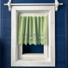 Záclony  v metráži žakarové 330870 zelená 45,65,90cm