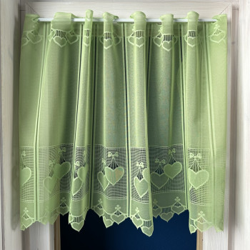 Záclony  v metráži žakarové 330870 zelená 45,65,90cm