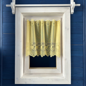 Záclony  v metráži žakarové 330870 žltá 45,65,90cm