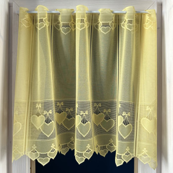 Záclony  v metráži žakarové 330870 žltá 45,65,90cm