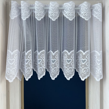 Záclony  v metráži žakarové 362450 biela 45,65,110cm