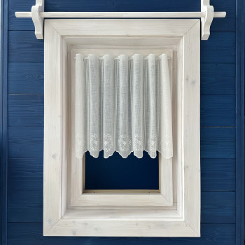 Záclony v metráži vyšívané - exclusiv 39967 R  65cm biela