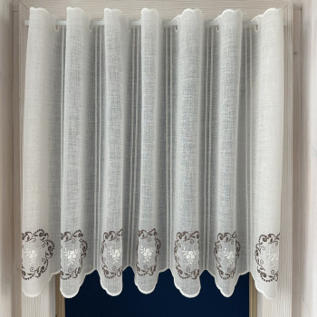 Záclony v metráži vyšívané - exclusiv 39967 R 45,65 cm hnedá