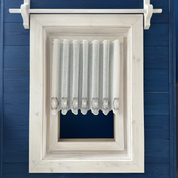 Záclony v metráži vyšívané - exclusiv 39967 R 45,65 cm hnedá