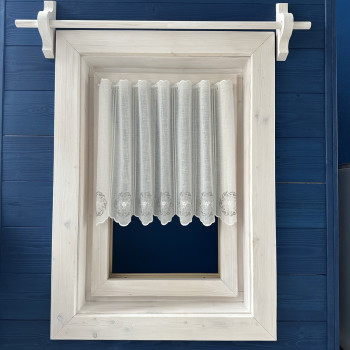 Záclony v metráži vyšívané - exclusiv 39967 R 65 cm sivá