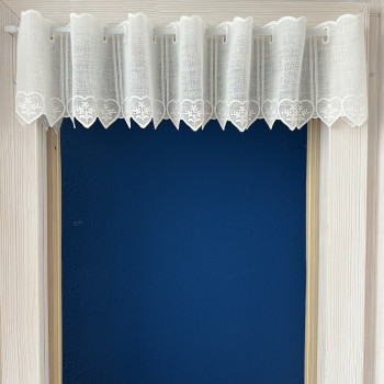 Záclony v metráži vyšívané - exclusiv 40923 biela 17cm