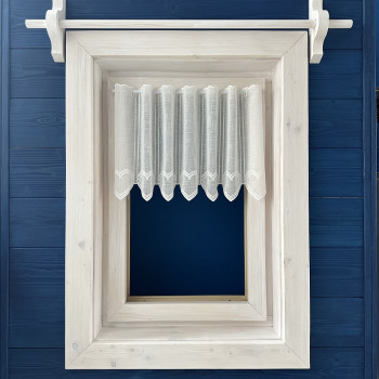 Záclony v metráži vyšívané - exclusiv 40925 R 45cm biela