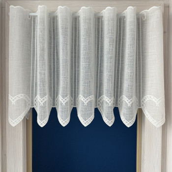 Záclony v metráži vyšívané - exclusiv 40925 R 45cm biela