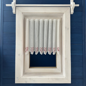 Záclony v metráži vyšívané - exclusiv 41536 R červená 65cm Záclony v metráži vyšívané - exclusiv 41536 R červená 65cm