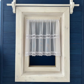 Záclony v metráži vyšívané - exclusiv 42477 GA biela 45,65cm Záclony v metráži vyšívané - exclusiv 42477 GA biela 45,65cm