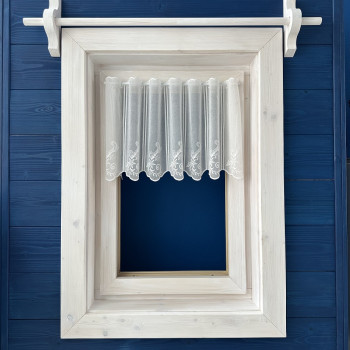 Záclony  v metráži vyšívané - exclusiv 42885 biela 45cm