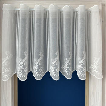 Záclony  v metráži vyšívané - exclusiv 42885 biela 45cm