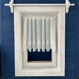 Záclony v metráži vyšívané - exclusiv 44513 biela 45,65cm Záclony v metráži vyšívané - exclusiv 44513 biela 45,65cm