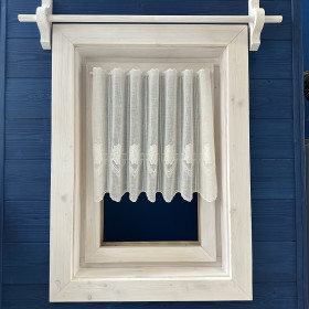 Záclony v metráži vyšívané - exclusiv 44708 biela 45,65cm Záclony v metráži vyšívané - exclusiv 44708 biela 45,65cm