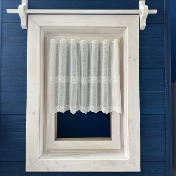 Záclony v metráži vyšívané - exclusiv 45288 biela 45,65cm