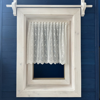 Záclony v metráži vyšívané - exclusiv 45439 biela 45,65cm