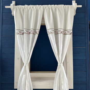 Záves dekoračný ARM 5627 pretkávaný striebornou niťou