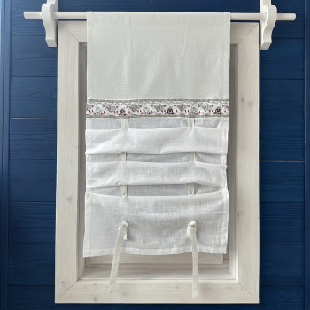 Záves dekoračný ARM 5627 pretkávaný striebornou niťou