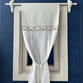 Záves dekoračný ARM 5627 pretkávaný striebornou niťou