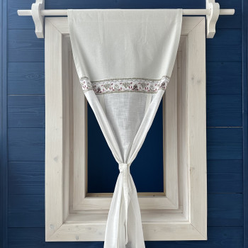 Záves dekoračný ARM 5627 pretkávaný striebornou niťou