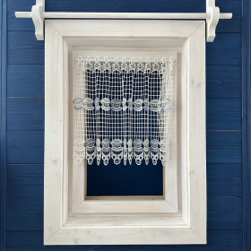 Záclony  v metráži háčkovaná - exclusiv  67289 modrá 45,65cm