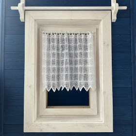 Záclony v metráži háčkovaná - exclusiv 73350 biela 45,65,90cm Záclony v metráži háčkovaná - exclusiv 73350 biela 45,65,90cm