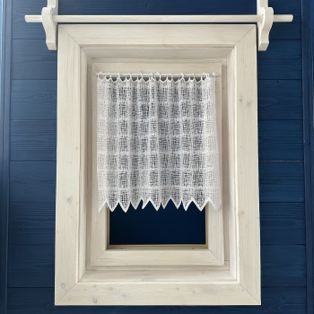 Záclony v metráži háčkovaná - exclusiv 73350 biela 45,65,90cm