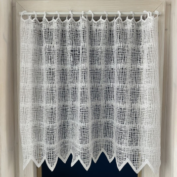 Záclony v metráži háčkovaná - exclusiv 73350 biela 45,65,90cm