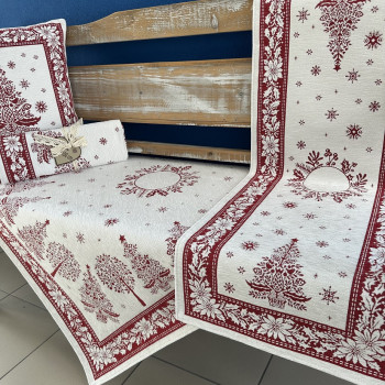 Gobelínové obrusy vianočné Chenille 1379 RJ so striebornou niťou