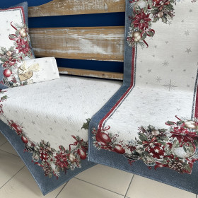 Gobelínové obrusy vianočné Chenille 4111 so striebornou niťou Gobelínové obrusy vianočné Chenille 4111 so striebornou niťou