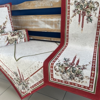 Gobelínové obrusy vianočné Chenille 4114 so zlatou niťou