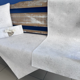 Gobelínové obrusy celoročné Chenille 4114 Plain so striebornou niťou Gobelínové obrusy celoročné Chenille 4114 Plain so striebornou niťou