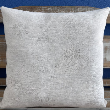 Gobelínové vankúše celoročné Chenille 4114 Plain so striebornou niťou