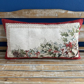 Gobelínové vankúše vianočné Chenille 4116 so zlatou niťou - 40x70cm