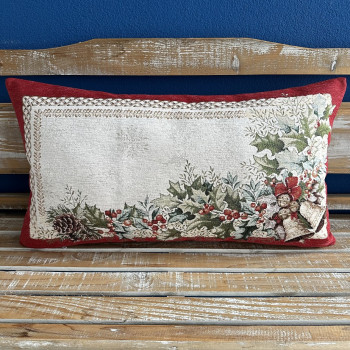 Gobelínové vankúše vianočné Chenille 4116 so zlatou niťou - 40x70cm