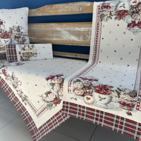 Gobelínové obrusy vianočné Chenille 4122 so striebornou niťou Gobelínové obrusy vianočné Chenille 4122 so striebornou niťou