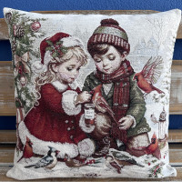 Gobelínové vankúše vianočné Chenille 6366 Gobelínové vankúše vianočné Chenille 6366