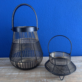 Dekorácia - kovový svietnik