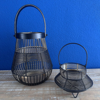 Dekorácia - kovový svietnik