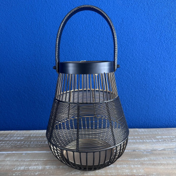 Dekorácia - kovový svietnik