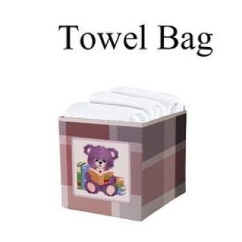 Uteráčiky bavlnené 3ks- 30x30cm + košíček - Darčekový set TE 10671