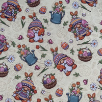 Teflonová tkanina veľkonočná 25/1 na béžovom podklade