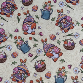 Teflonová tkanina veľkonočná 25/1 na béžovom podklade