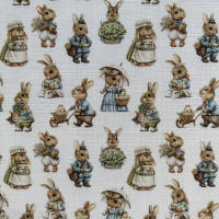 Teflonová tkanina veľkonočná 25/3 na bielom podklade