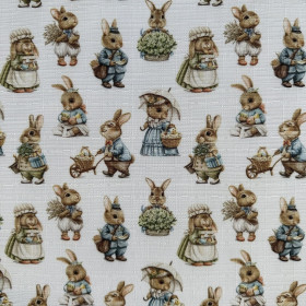 Teflonová tkanina veľkonočná 25/3 na bielom podklade